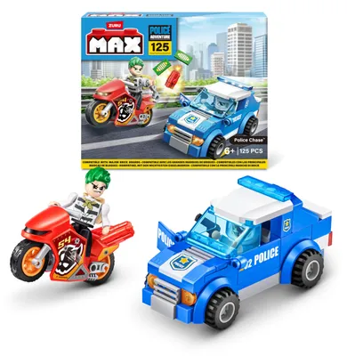 Immagine prodotto di MAX Adventure: Set di costruzioni "Inseguimento Poliziesco" (121 pezzi), giocattoli per bambini dai 5 anni in su