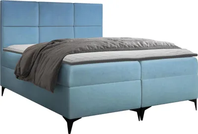 Produktbild von MIRJAN24 Boxspringbett Fava, Stilvoll Doppelbett, Bett mit zwei Bettkästen (Farbe: Magic Velvet 2260, Größe: 200 x 200 cm)