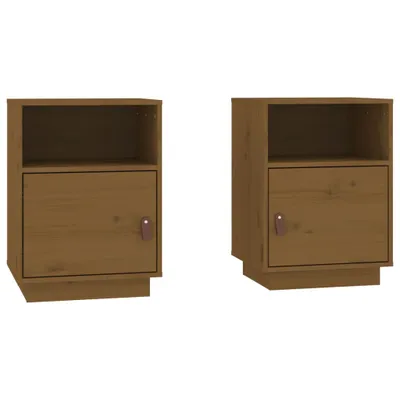 Obrázok produktu pre Nočné stolíky 2 ks medovo-hnedé 40x34x55 cm borovicový masív