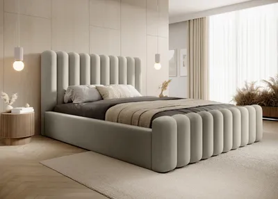 Produktbild von DomoHome Boxspringbett Schlafzimmerbett Ideal für Ihr Schlafzimmer | inkl. Bettkasten Größe: 158x225x114 cm, Modell: Mona VII, Farbe: Beige