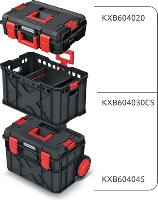 Immagine prodotto di Set kufrů na nářadí a organizérů X BLOCK PRO 546x380x970 mm - barva: černá