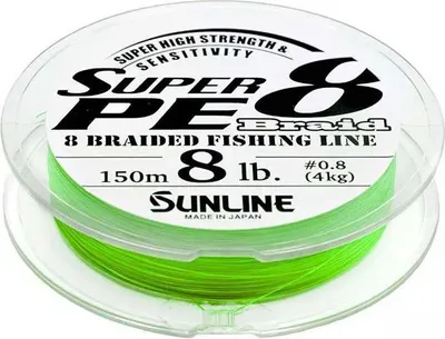 Produktbild von Sunline Super PE 8 Braid Hellgrün 15 lb - 6,8 kg - 150 m