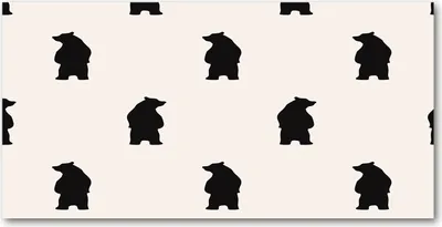 Produktbild von Tulup® Glas-Bild - 100x50 -Wandkunst - Wandbild hinter gehärtetem Sicherheitsglas  - Tiere - Bären - Schwarz