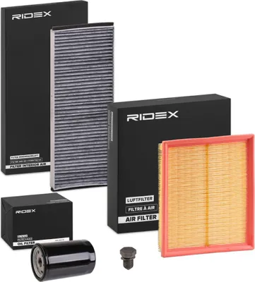 Produktbild von RIDEX Filterset Inspektionspaket Filtersatz für AUDI A4 Limousine (8D2, B5) A4 Avant (8D5, B5) für VW PASSAT (3B2)