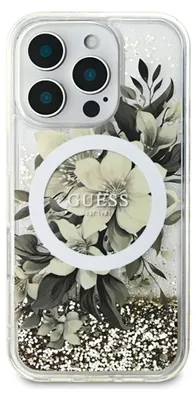 Produktbild von Guess iPhone 16 Pro Back cover case - Magsafe Liquid Glitter - Beige