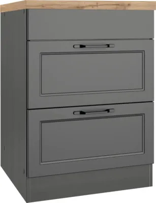Produktbild von Held Möbel Kochfeldumbauschrank Lübeck BxTxH 60 x 60 x 86 cm grau matt zerlegt 476.2.6331
