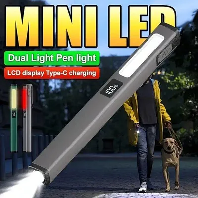 Zdjęcie produktu dla Lampa samochodowa z silnym magnesem, funkcją ładowania przez USB, latarka LED, kompaktowa, mała, poręczna