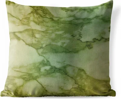 Produktbild von MuchoWow® Outdoor Kissen - Marmor - Limette - Grün - 40x40 cm - Wetterfest - Lounge Kissen - Kopfkissen - Interieur - Polster mit Bild