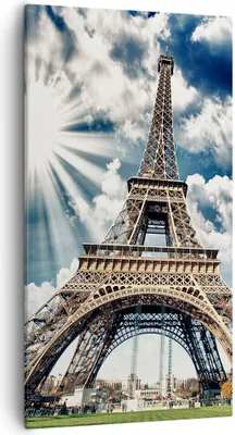 Produktbild von Bild auf Leinwand - Leinwandbild - Architektur gebäude stadt eiffel - 55x100cm - Wand Bild - Wanddeko - Leinwanddruck - Bilder - Kunstdruck - Leinwand bilder - Wandkunst - PA55x100-2435