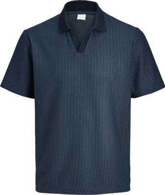 Produktbild von JACK & JONES Gestreiftes Poloshirt mit V-Ausschnitt und Kurzarm Größe: XXL