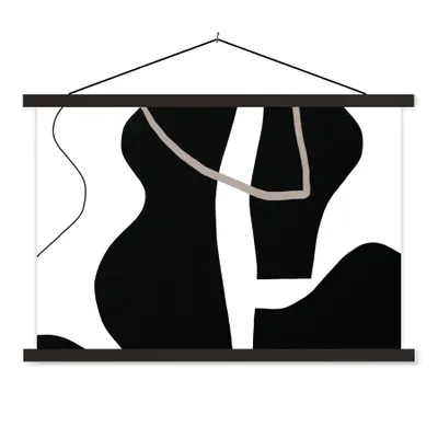 Produktbild von MuchoWow® Textilposter Abstrakt - Minimalismus - Design 150x100 cm mit schwarzem Rahmen - Schlafzimmer