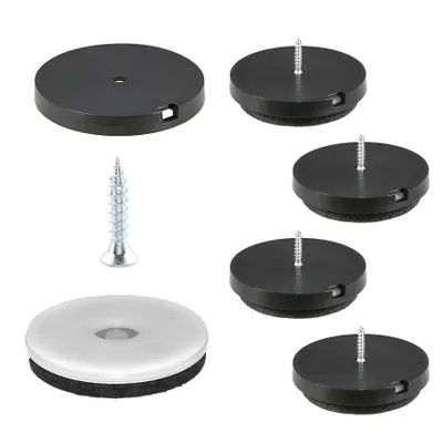 Produktbild von WAGNER QuickClick® Filzgleiter robust NATURAL - zum Schrauben, je 4x Basis & Schraube & Einsatz Ø 50 mm, DE Ware - 15785500