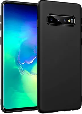 Produktbild von Silikónový kryt pre Samsung Galaxy S10 ochranný kryt matný čierny zadný kryt kryt mobilného telefónu