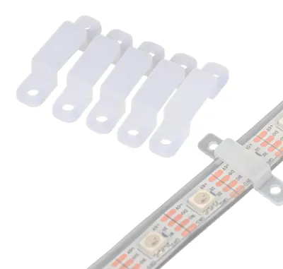 LED-Streifen Montageclips, 100 Stück, 8/10/12 mm, Silikon, für 3528 5050 1210