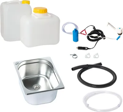 Produktbild von Wasseranlage Miniküche 325x265x150mm Campingküche Küchenblock Bausatz 12V Novo