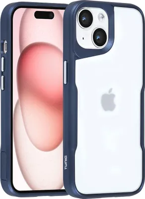 Immagine prodotto di Custodia posteriore TUNIQ per iPhone 15 - Silicone - Blu scuro