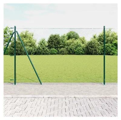 Produktbild von Zaunpfosten Grün 10 x 1,5 m (36 mm Netz) aus Stahl und PVC für Gartenzaun, Hundezaun, Weidezaun und Hühnerzaun