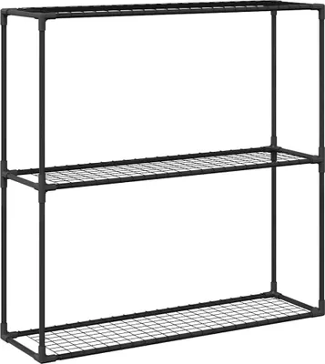 Immagine prodotto di vidaXL Supporto per piante a 3 livelli nero 100 x 32 x 102 cm acciaio
