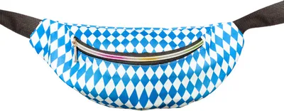 Produktbild von Gürteltasche zum Münchner Bierfest - Bayernraute blau - weiß Rautenmuster