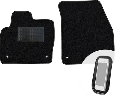 Produktbild von moto-MOLTICO Vorne Fußmatten Auto Velours Autoteppiche Schwarz Automatten Set 2-teilig passend für Land Rover Evoque 2011-2018