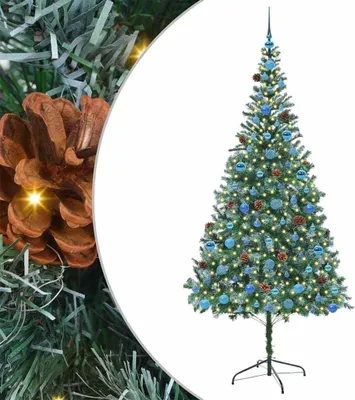 Obrázok produktu pre vidaXL Umelý vianočný stromček zelený 210 cm PVC a oceľ