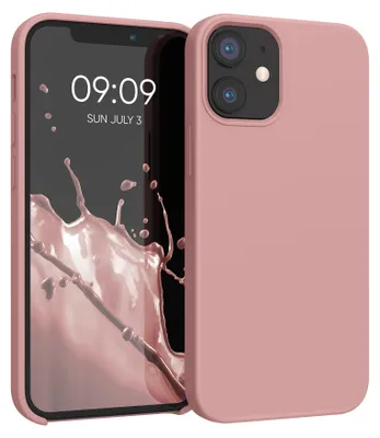 Produktbild von kwmobile Handyhülle für iPhone 12 mini Hülle, für iPhone 12 mini Case - Hülle Silikon - kabelloses Laden - Winter Rose