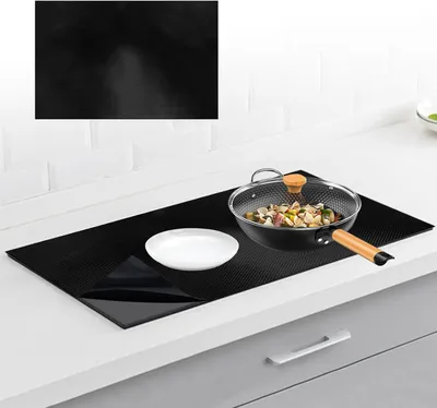 Produktbild von Induktionsschutzmatte 52x80 cm, Silikon, hitzebeständig, magnetisch, schwarz, zum Kochen