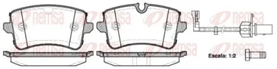 Produktbild von REMSA Bremsbeläge Satz Hinten Bremsklötze für AUDI A4 Avant (8K5, B8) 1343.10