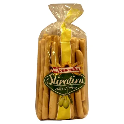 Produktbild von Panealba Stiratini olio d'oliva 250g Beutel (Brotstangen mit Olivenöl)