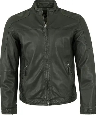 Produktbild von Jilani - Herren Lederjacke Lammnappa dunkelgrün : 60