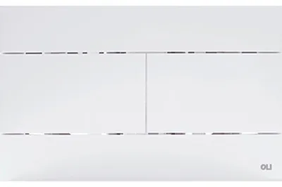 Obrázek produktu pro Splachovací tlačítko Slim2 – 255 × 150 × 6,5 mm – matná bílá – dvojité splachování – podomítkové WC