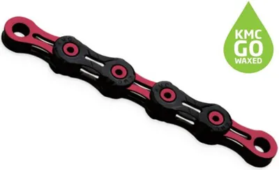Image de Chaine Velo 11 Vitesses Ciree Noir/rose - Revetement Dlc Durable - Kmc