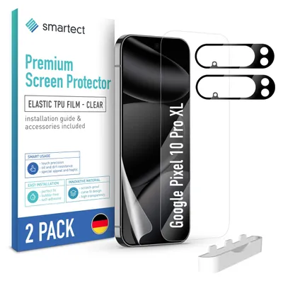 Produktbild von 2x TPU Schutzfolie Klar für Google Pixel 10 Pro XL + 2x Kameraschutz Panzerfolie