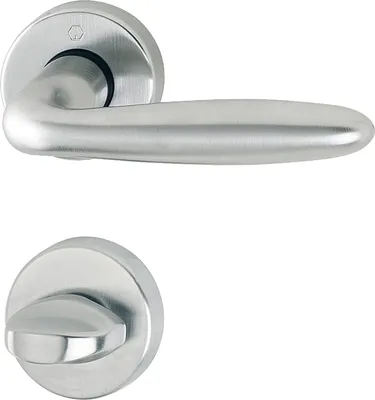 Immagine prodotto di HOPPE set di maniglie a leva VERONA - su rosetta WC, ottone cromato opaco