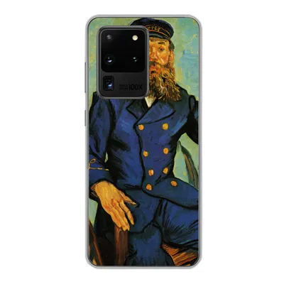 Produktbild von MuchoWow® Handyhülle Schutzhülle Hülle für Samsung Galaxy S20 Ultra Porträt von Joseph Roulin - Vincent van Gogh Silikon Softcase Handy Hülle - Karteninhaber