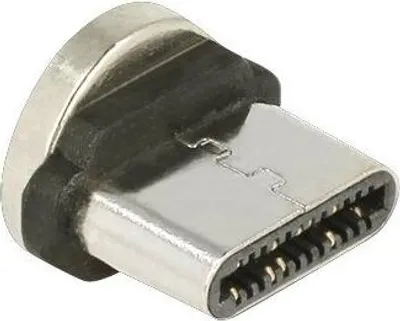 Produktbild von DeLOCK 65933, USB Type-C, magnet interface, Schwarz, Edelstahl