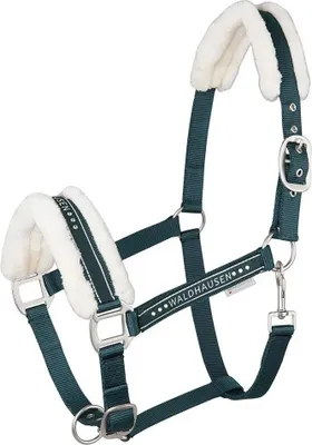 Imagen del producto de Waldhausen - Cabresto elegante de imitación de piel, color verde pino. Artículo de venta