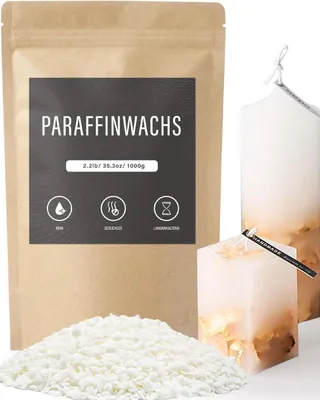 Image de BOYUJK Cire de paraffine pour bougies - 1KG/2KG/5KG - DIY Projets de bougies & Recharges