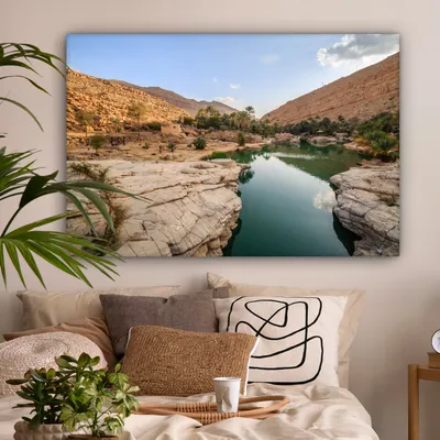 Produktbild von OneMillionCanvasses® - Leinwandbilder - 140x90 cm, Eine Oase in der Wüste, Wandbilder Kunstdruck Wanddekoration
