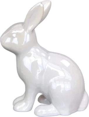 Produktbild von Kaninchen aus weißer Keramik 13 cm