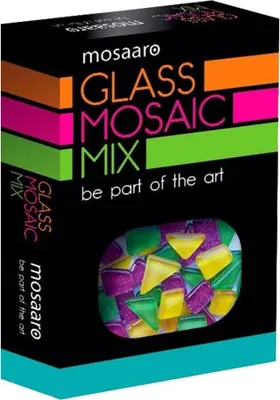 Produktbild von Mosaaro Mosaik Bastelset kreativ Mix grün gelb Glitzer lila MA5002