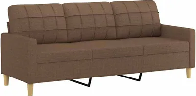 Produktbild von vidaXL 3-Sitzer-Sofa Braun 180 cm Stoff