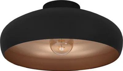 Produktbild von EGLO Deckenlampe Mogano, Deckenleuchte Industrial, Vintage, aus Stahl, Wohnzimmerlampe in Schwarz, Kupfer, Küchenlampe, Flurlampe Decke, E27