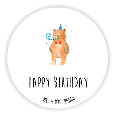 Produktbild von Mr. & Mrs. Panda magnet Bär Geburtstag - Weiß - Geschenk, Teddy, Happy Birthday, Kühlschrankmagnet, Alles Gute, für kühlschrank, whiteboardmagnet, pinnwand, zettelhalter
