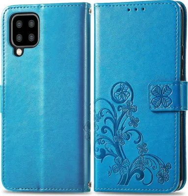 Produktbild von Mobigear Clover Schutzhülle für Samsung Galaxy A22 5G – Klapphülle mit Portemonnaie – Blau