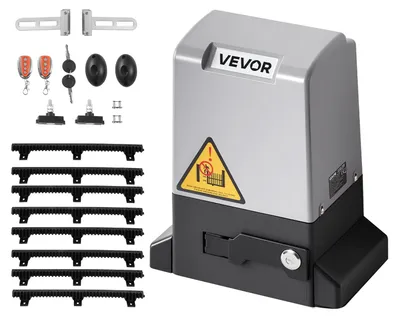 Image de VEVOR Motorisation de Portail Coulissant, 400 W, Ouvre-portail Automatique Électrique pour Portes 25 m 1000 kg, Moteur de Porte Coulissante Crémaillère Nylon, Système d'Ouverture de Portails d'Allée