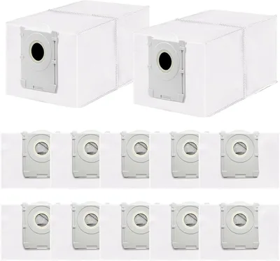 Produktbild von 12 Stück Staubbeutel Kompatibel mit Ecovacs Deebot T50/T50 PRO/T50 MAX PRO/T30C/T30C PRO/T80/T80S/X8/X8 PRO/X9 PRO OMNI Roboter Staubsauger, 4 L Große Kapazität Ersatzbeutel