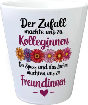 Produktbild von Beste Kollegin Blumentopf mit Spruch nicht nur Kolleginnen sondern Freundinnen