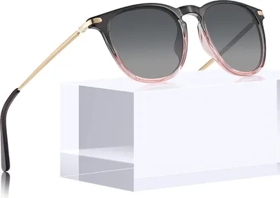 Produktbild von Damen Sonnenbrille Vintage Polarisiert Blaulichtfilter Acetat-Rahmen UV400 Schutz