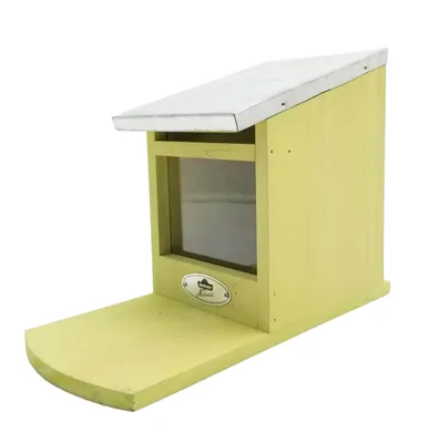 Produktbild von Dehner Natura Eichhörnchen-Futterhaus, ca. 12.5 x 18.5 x 25 cm, Kiefernholz/Plexiglas, grün